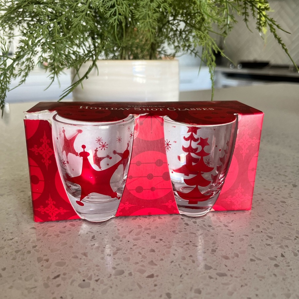Starbucks holiday shot glasses